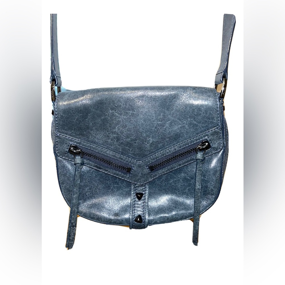 Botkier Leather Crossbody Messenger Bag Women's Navy Blue